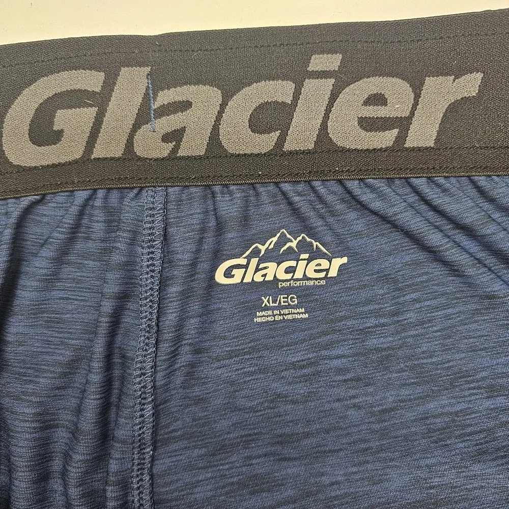 Glacier Men's Performance tapper leg Jogger pants Wicking Zipper Pocket Blue XL‎